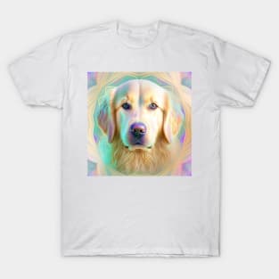 Fractal Design of A Golden Retriever T-Shirt